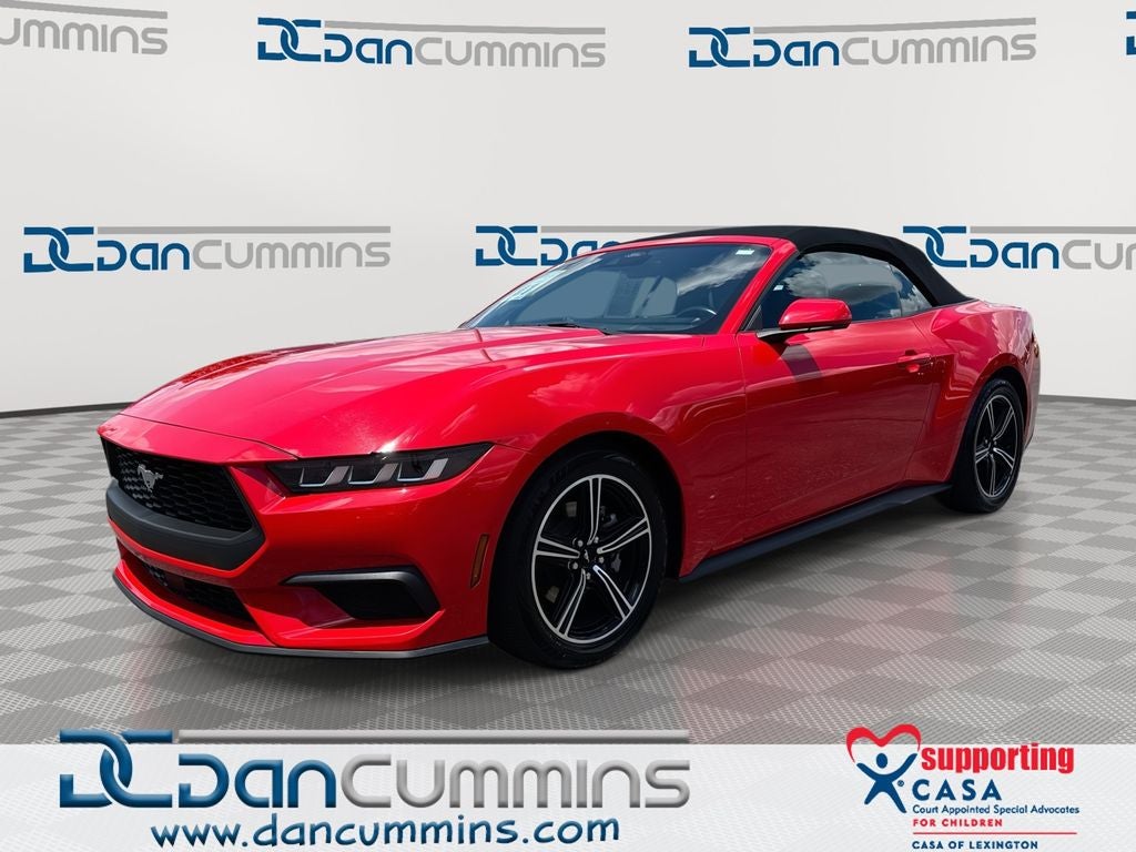 2024 Ford Mustang EcoBoost Premium in Race Red — front three-quarter view