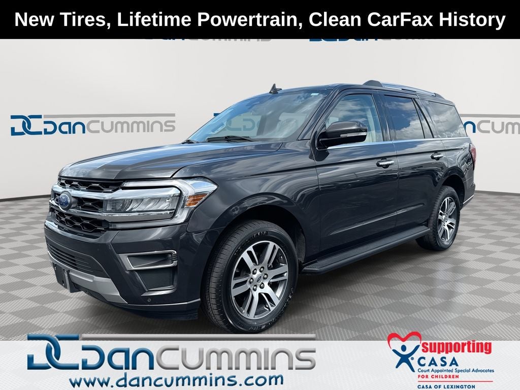 2024 Ford Expedition Limited in Dark Matter Gray Metallic — front three-quarter view