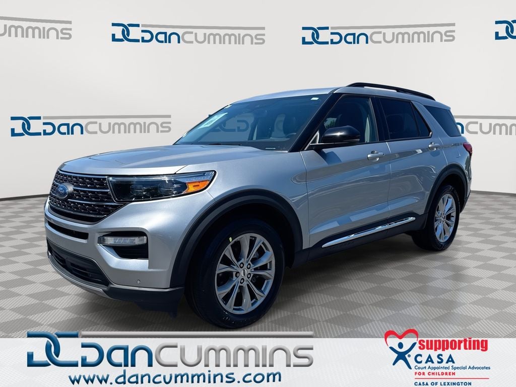 2024 Ford Explorer XLT in Silver Metallic — front three-quarter view