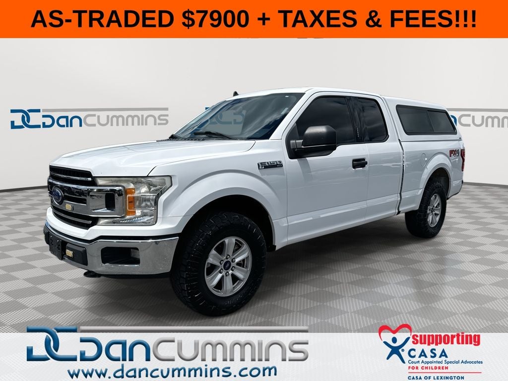 2019 Ford F-150 XLT in Oxford White — front three-quarter view