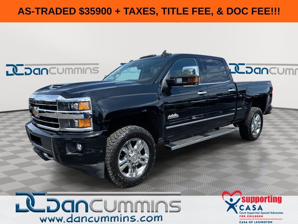 2018 Chevrolet Silverado 2500HD High Country in Black — front three-quarter view