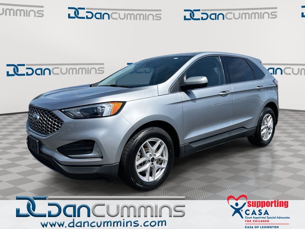 2023 Ford Edge SEL in Silver Metallic — front three-quarter view