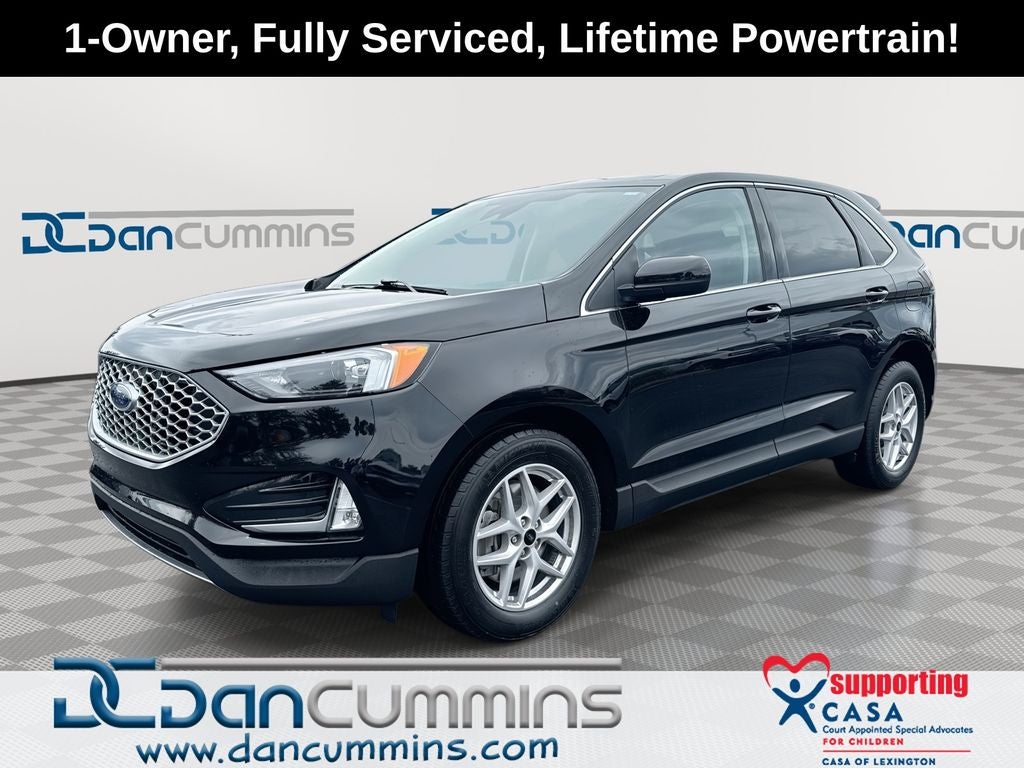 2023 Ford Edge SEL in Black Metallic — front three-quarter view