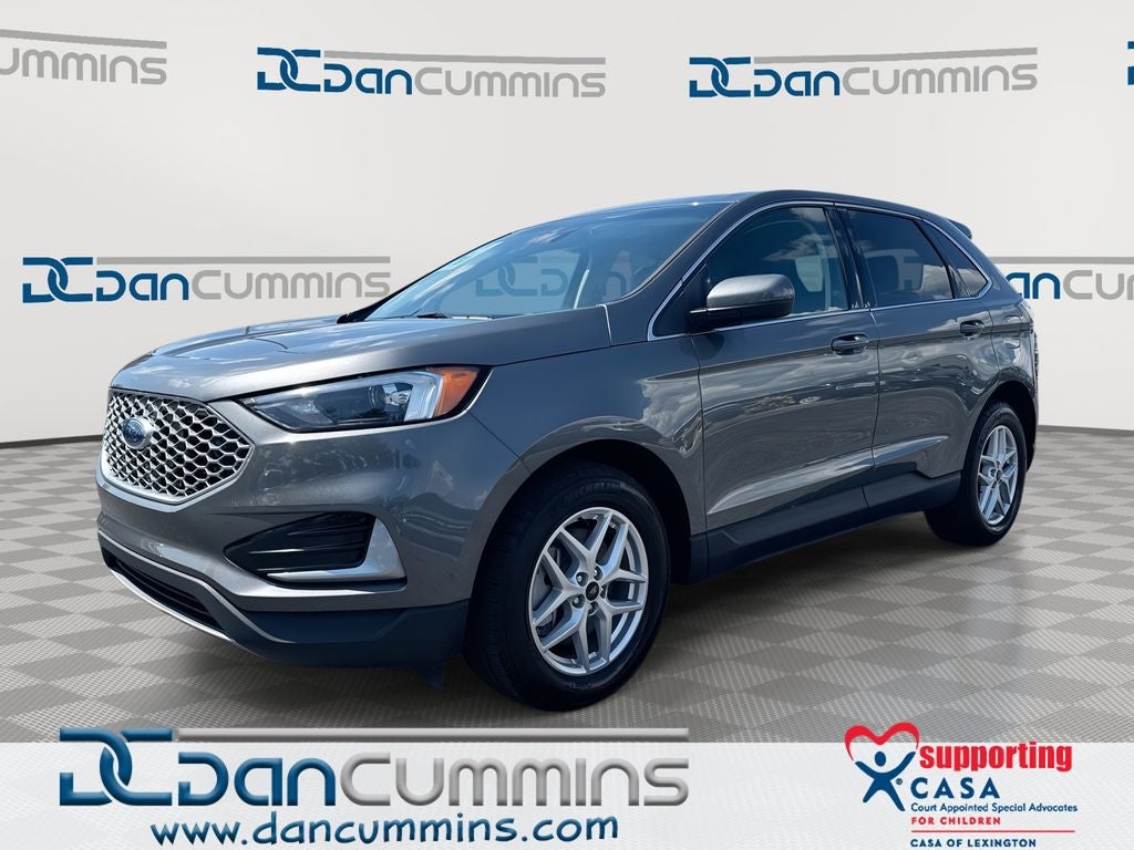 2024 Ford Edge SEL in Gray Metallic — front three-quarter view