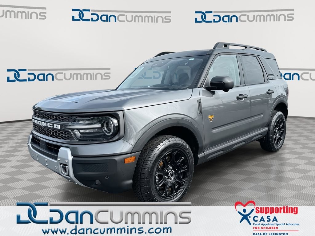 2025 Ford Bronco Sport Badlands in Gray Metallic — front three-quarter view