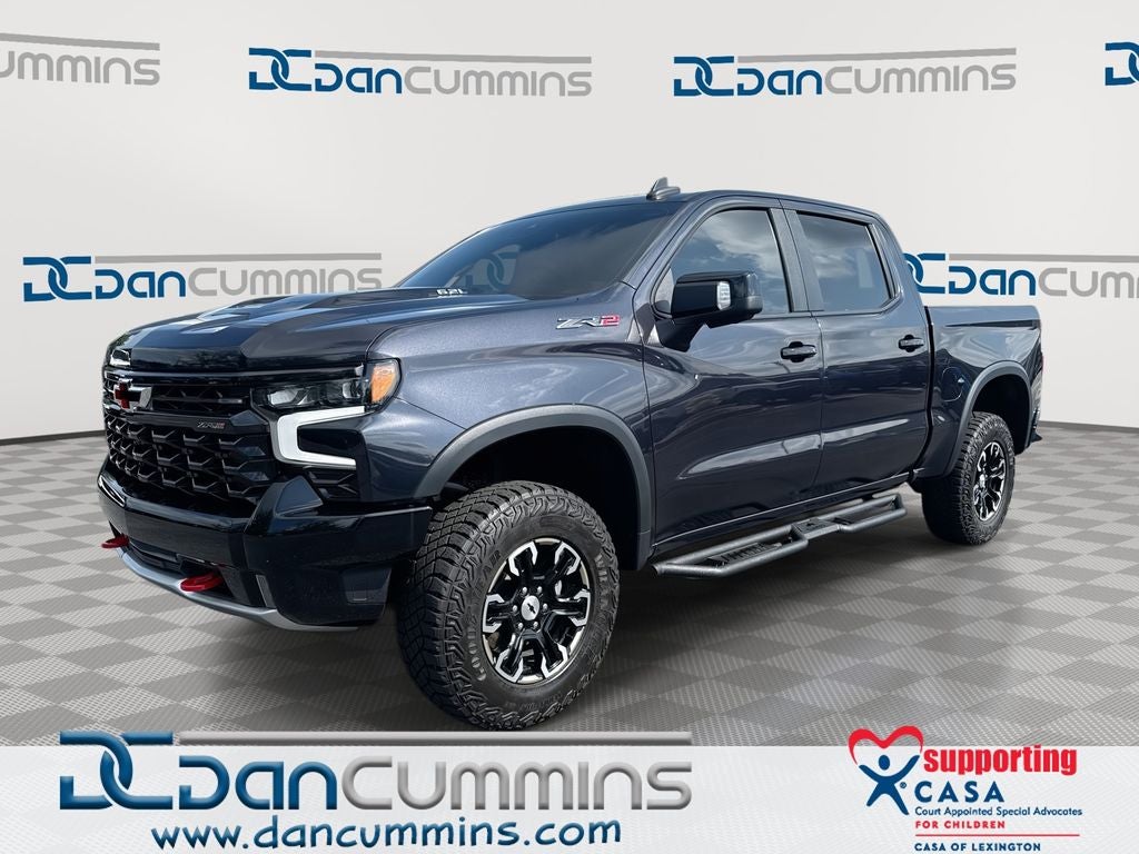 2022 Chevrolet Silverado 1500 ZR2 in Dark Ash Metallic — front three-quarter view