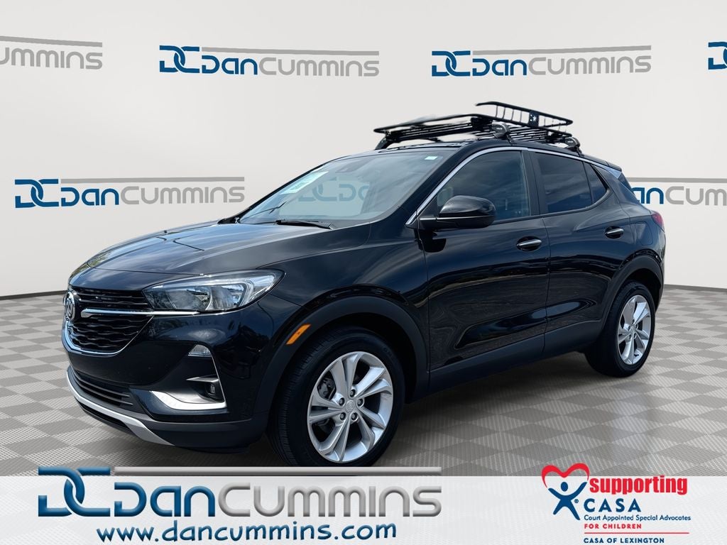 2021 Buick Encore GX Preferred in Ebony Twilight Metallic — front three-quarter view