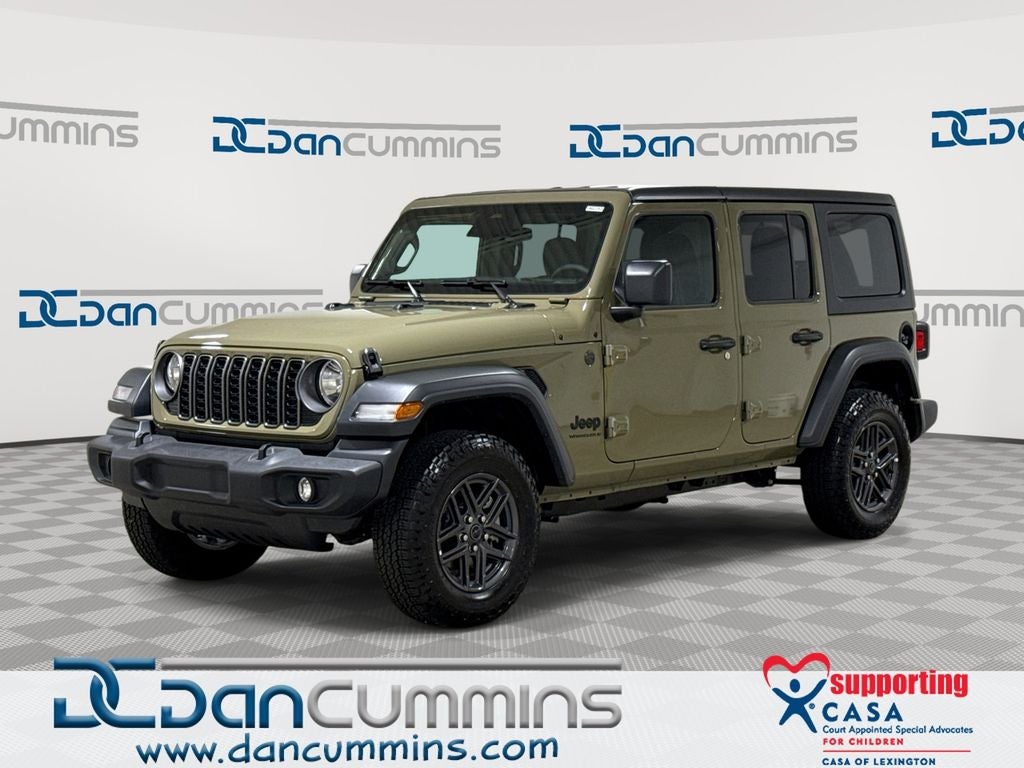 2026 Jeep Wrangler Sport S in 41 Exterior Paint — front three-quarter view