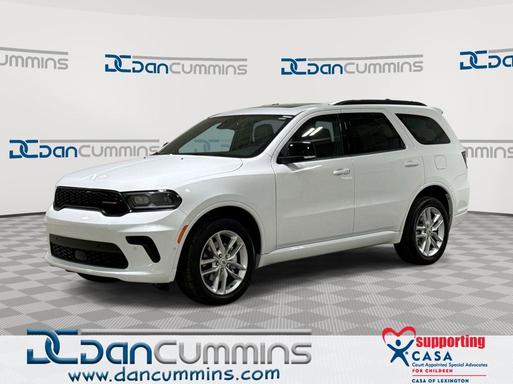 2026 Dodge Durango GT Plus in White Knuckle Clear-Coat Exterior Paint — front three-quarter view