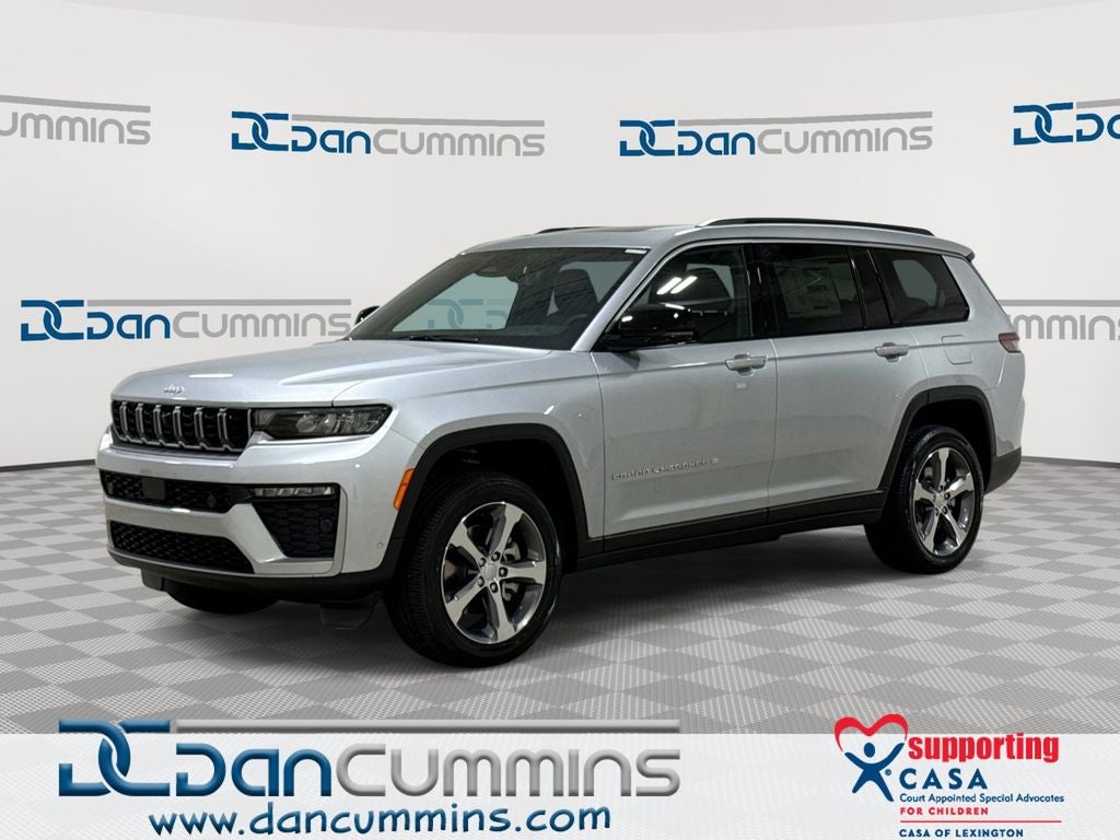 2026 Jeep Grand Cherokee L Limited in Silver Zynith Exterior Paint — front three-quarter view