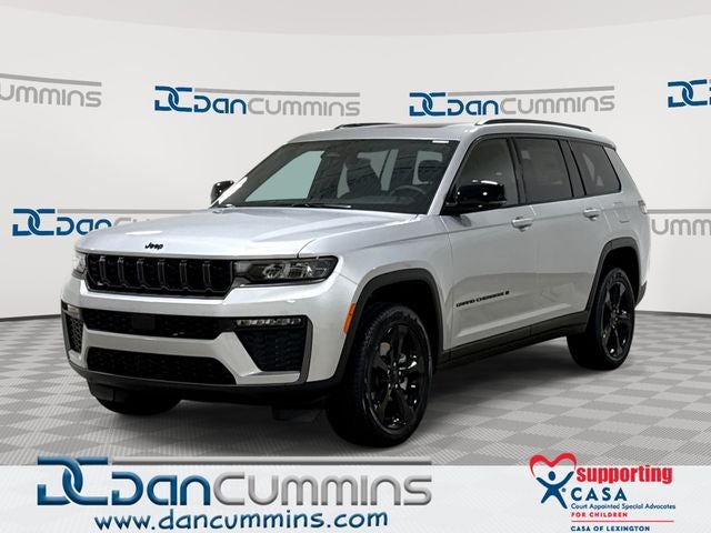 2026 Jeep Grand Cherokee L Limited in Silver Zynith Exterior Paint — front three-quarter view