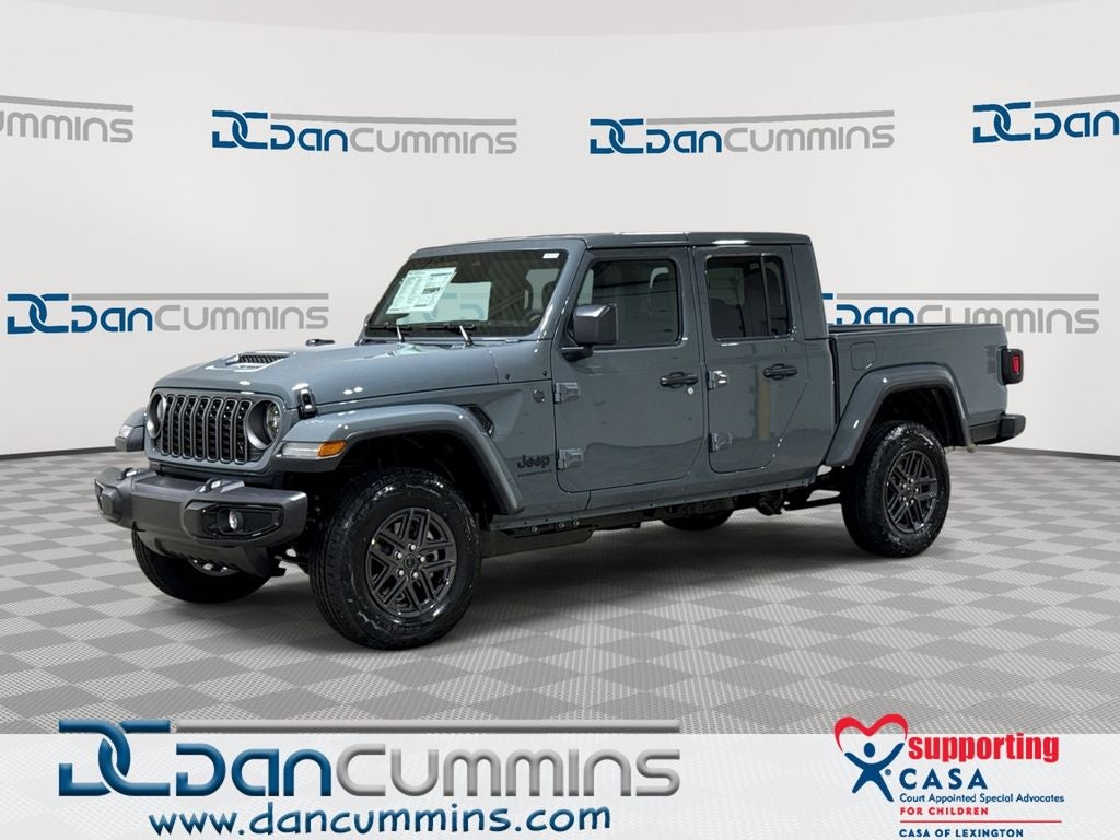 2026 Jeep Gladiator Sport S in Anvil Clear-Coat Exterior Paint — front three-quarter view