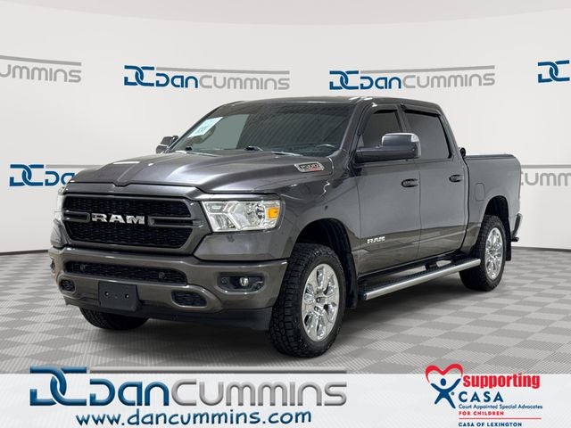 2020 RAM 1500 Big Horn/Lone Star in Granite Crystal Metallic Clearcoat — front three-quarter view