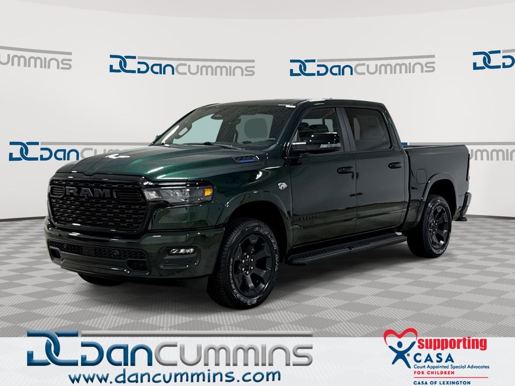 2026 RAM 1500 Big Horn/Lone Star in Serrano-Green Metallic Exterior Paint — front three-quarter view