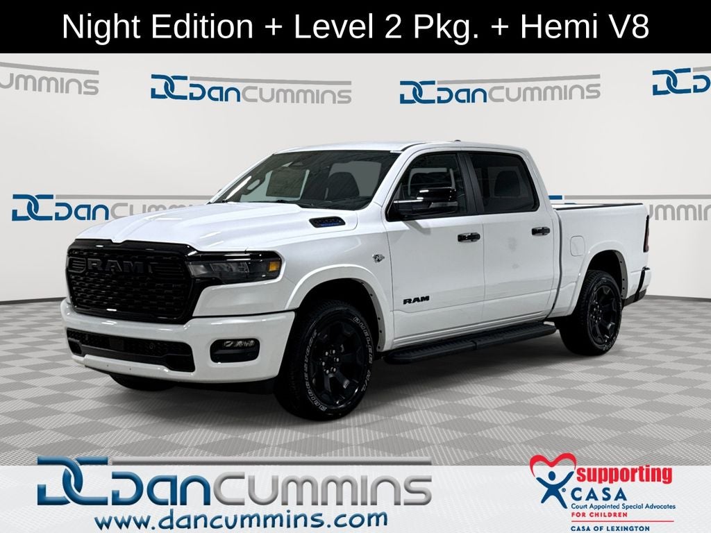 2026 RAM 1500 Big Horn/Lone Star in Bright White Clear-Coat Exterior Paint — front three-quarter view