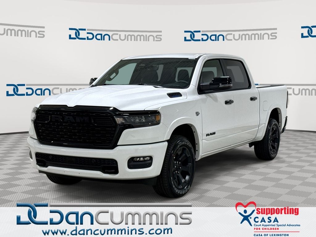 2026 RAM 1500 Big Horn/Lone Star in Bright White Clear-Coat Exterior Paint — front three-quarter view