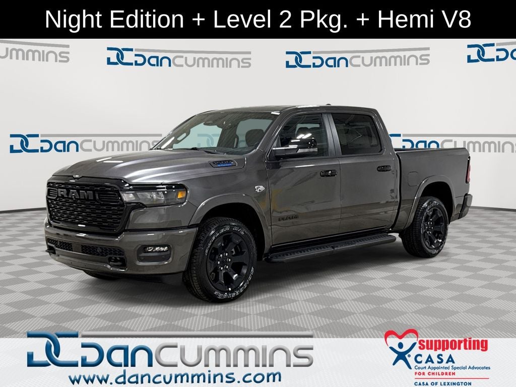 2026 RAM 1500 Big Horn/Lone Star in Granite Crystal Metallic Clear-Coat Exterior Paint — front three-quarter view