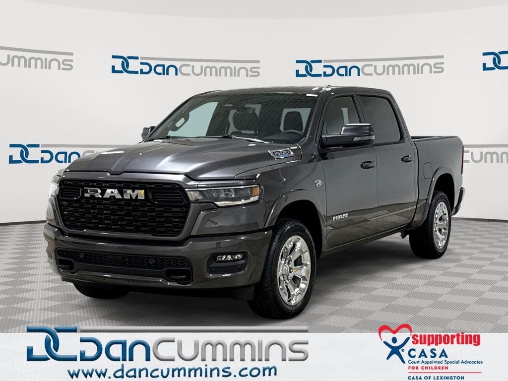 2026 RAM 1500 Big Horn/Lone Star in Granite Crystal Metallic Clear-Coat Exterior Paint — front three-quarter view