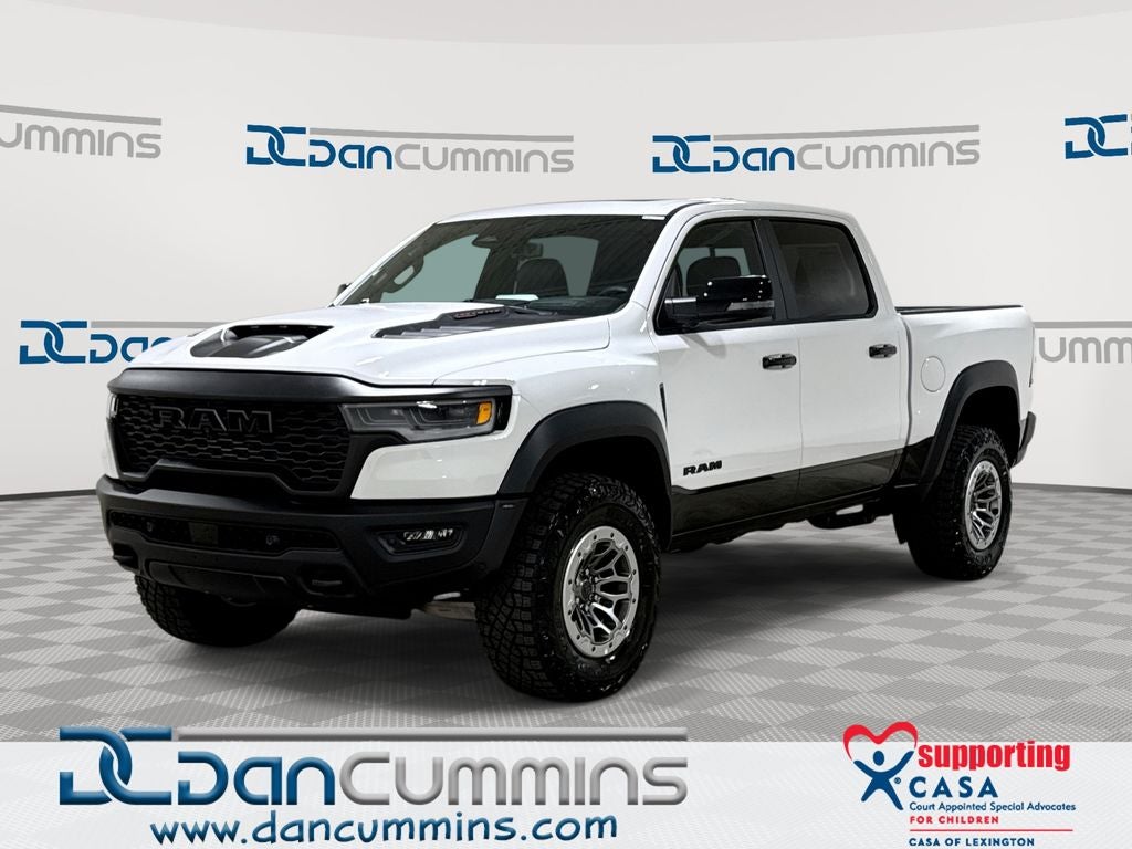 2026 RAM 1500 RHO in Bright White Clear-Coat Exterior Paint — front three-quarter view