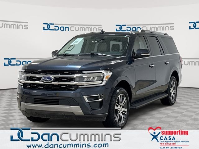2024 Ford Expedition Max Limited in Blue Metallic — front three-quarter view