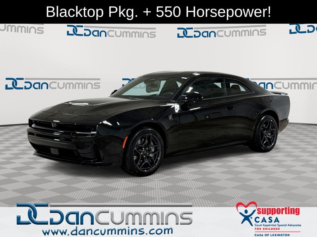 2026 Dodge Charger Scat Pack in Diamond Black Crystal Pearlcoat — front three-quarter view