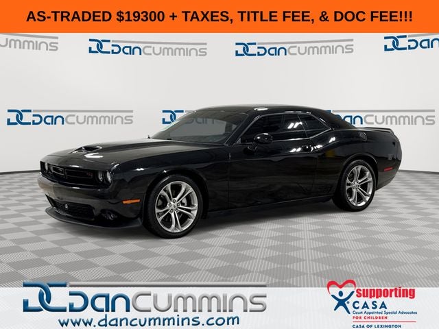 2021 Dodge Challenger R/T in Pitch Black Clearcoat — front three-quarter view