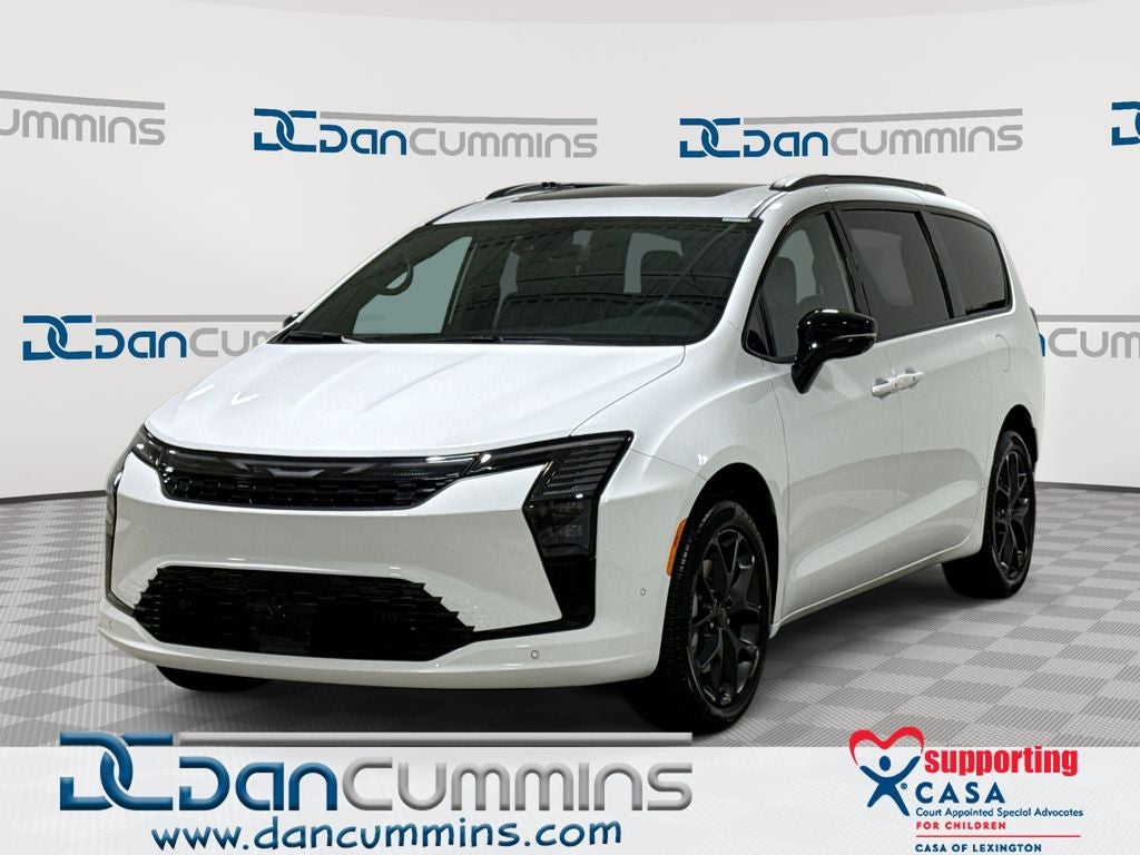 2027 Chrysler Pacifica Limited in Bright White Clear-Coat Exterior Paint — front three-quarter view