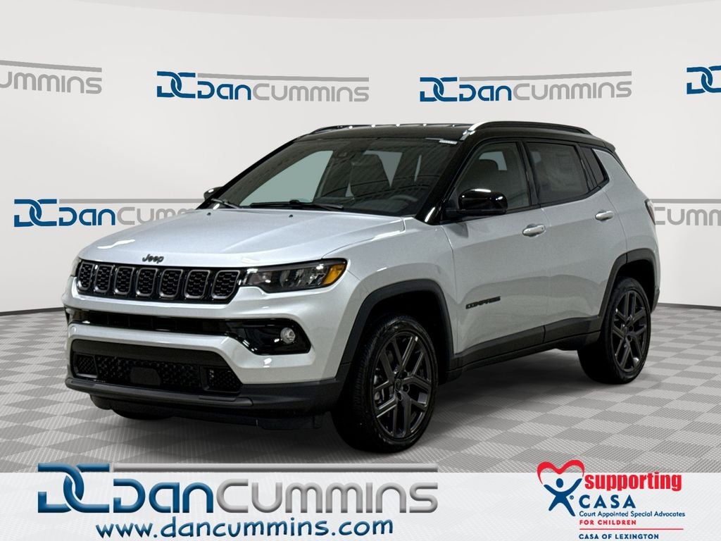 2026 Jeep Compass Limited in Silver Zynith Metallic Clear-Coat Exterior Paint — front three-quarter view
