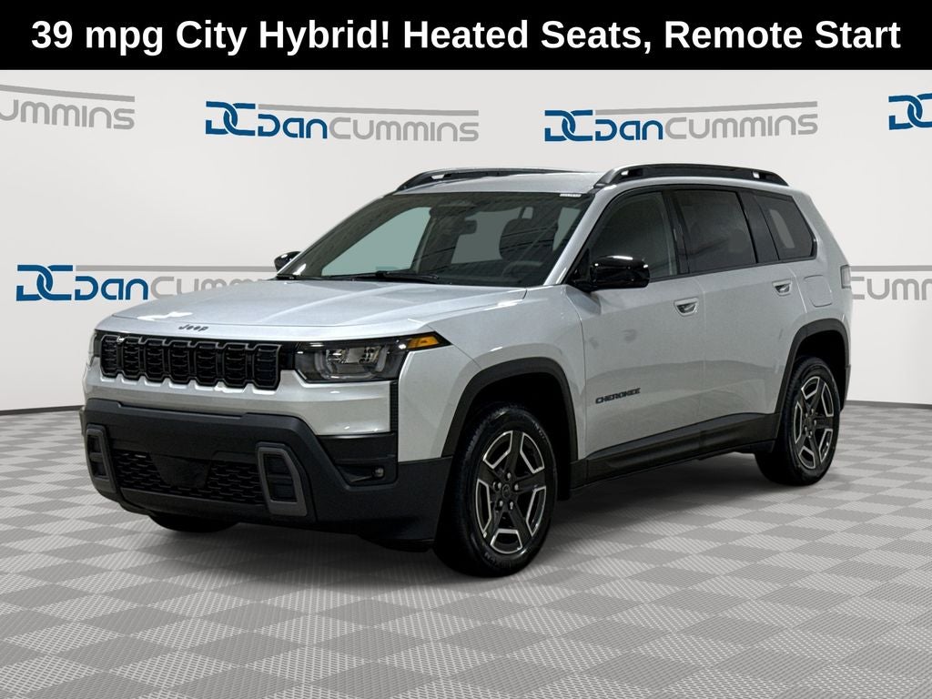 2026 Jeep Cherokee Laredo in Silver Zynith Clear-Coat Exterior Paint — front three-quarter view