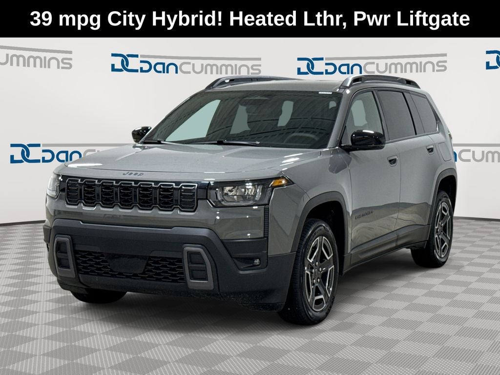 2026 Jeep Cherokee Limited in Sting-Gray Clear-Coat Exterior Paint — front three-quarter view
