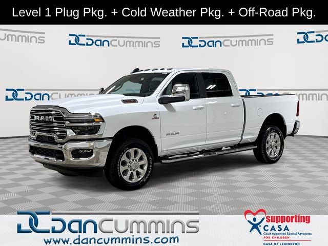 2026 RAM 2500 Laramie in Bright White Clear-Coat Exterior Paint — front three-quarter view