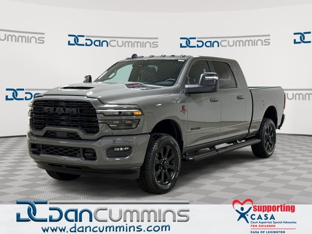 2026 RAM 2500 Laramie in Ceramic Gray Clear-Coat Exterior Paint — front three-quarter view