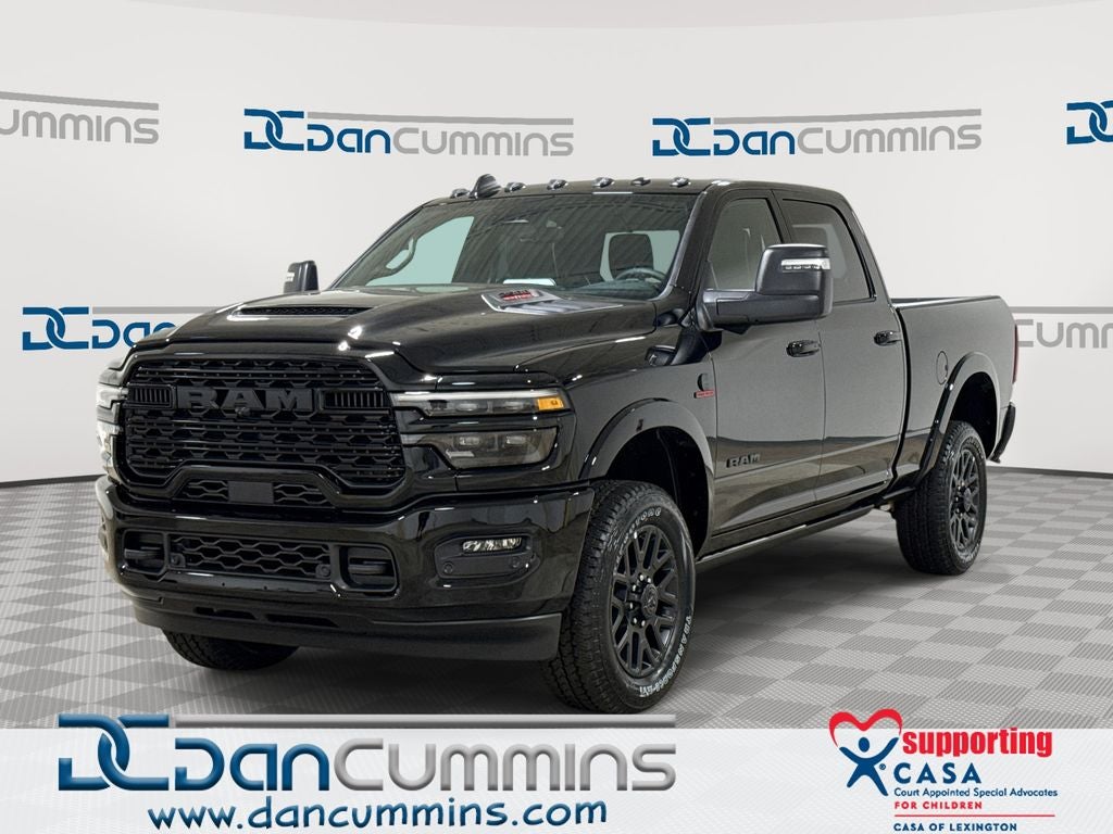 2026 RAM 2500 Limited in Diamond Black Crystal Pearl-Coat Exterior Paint — front three-quarter view