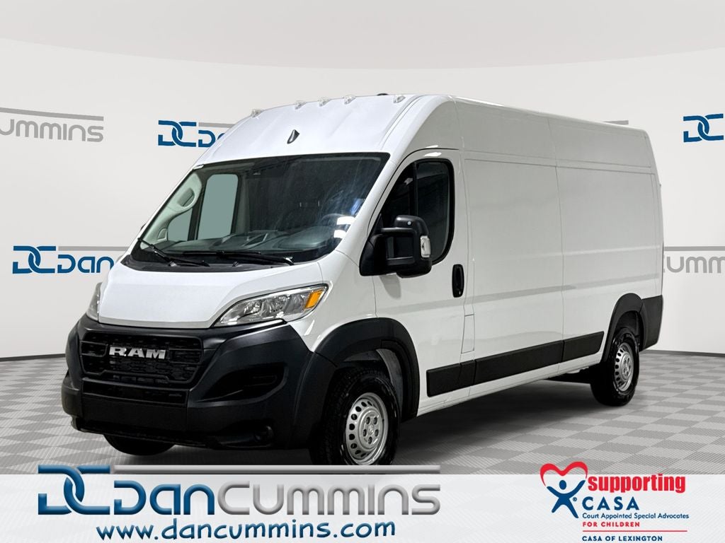 2026 RAM ProMaster 2500 High Roof in Bright White Clear-Coat Exterior Paint — front three-quarter view