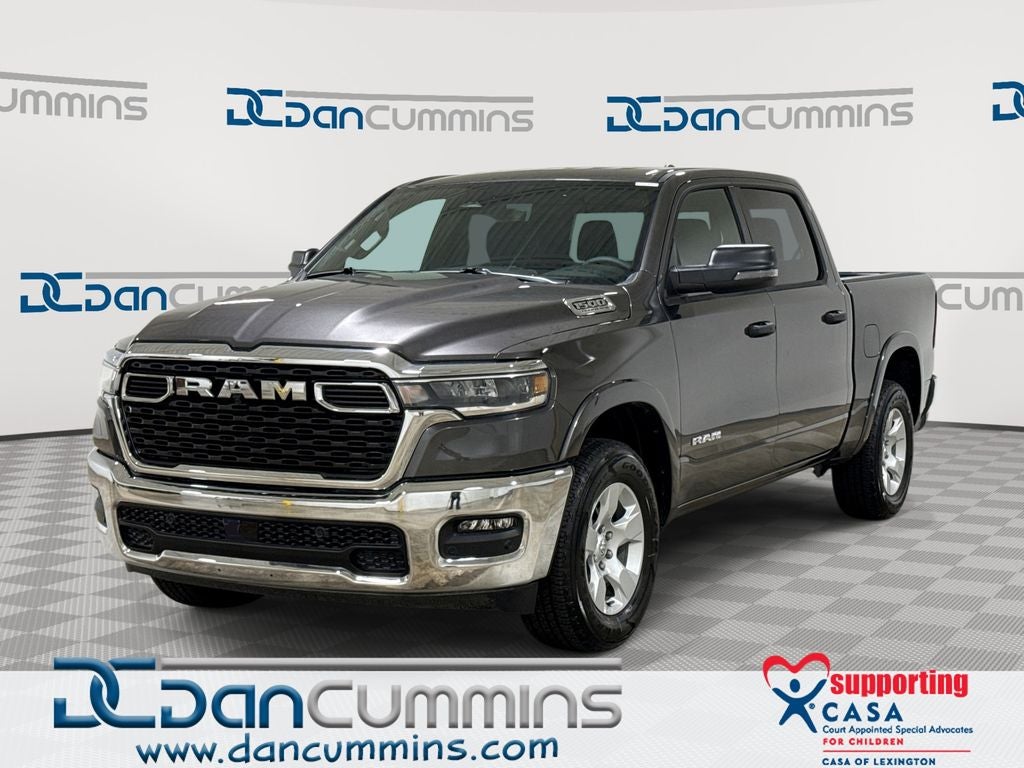 2026 RAM 1500 Big Horn/Lone Star in Granite Crystal Metallic Clear-Coat Exterior Paint — front three-quarter view