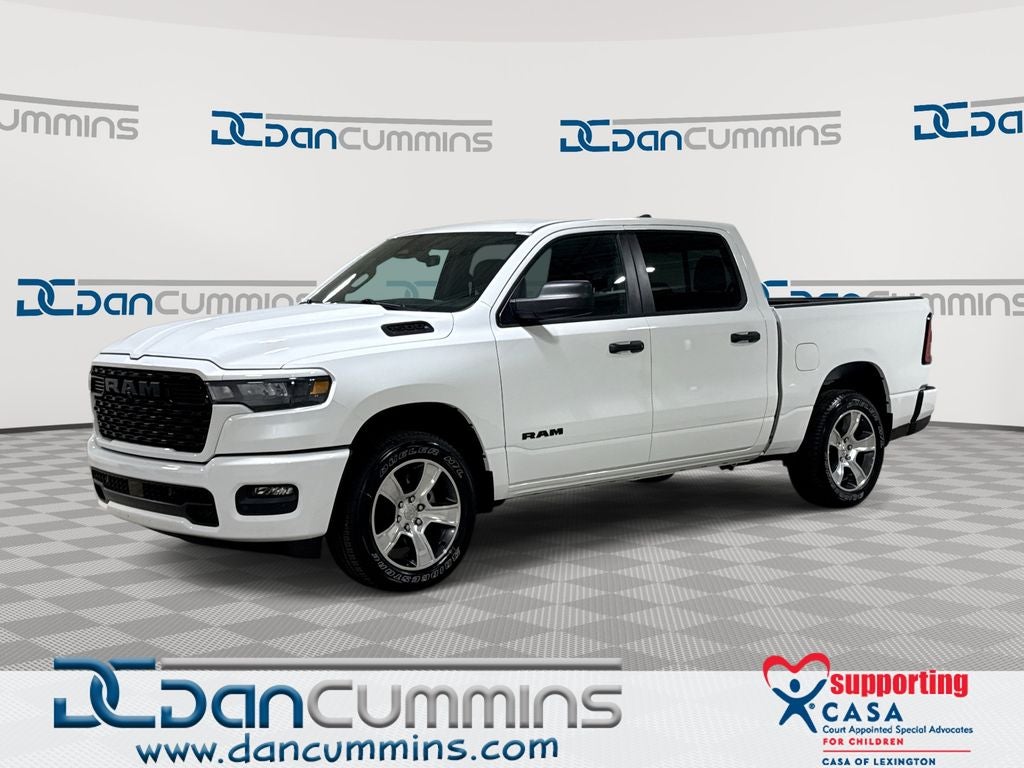 2026 RAM 1500 Express in Bright White Clear-Coat Exterior Paint — front three-quarter view