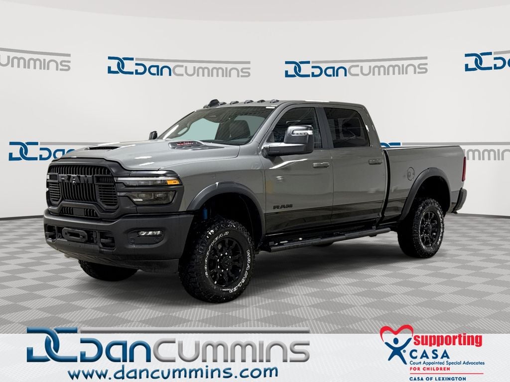 2026 RAM 2500 Power Wagon in Ceramic Gray Clear-Coat Exterior Paint — front three-quarter view