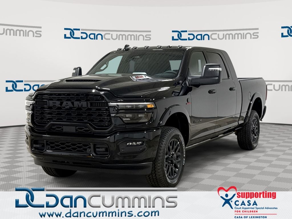 2026 RAM 2500 Limited in Diamond Black Crystal Pearl-Coat Exterior Paint — front three-quarter view