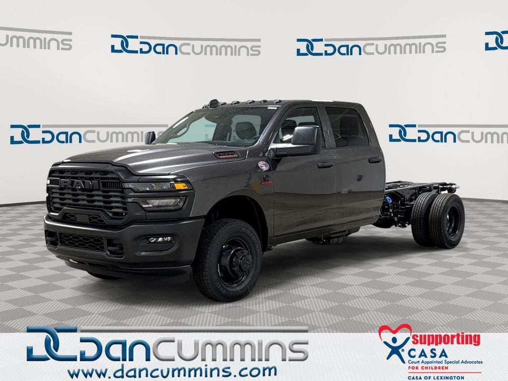 2026 RAM 3500 Tradesman in Granite Crystal Metallic Clear-Coat Exterior Paint — front three-quarter view