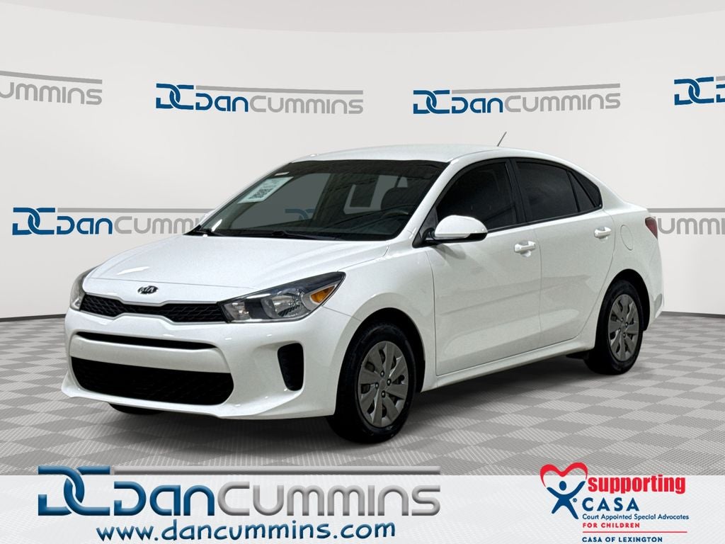 2020 Kia Rio LX in Clear White — front three-quarter view