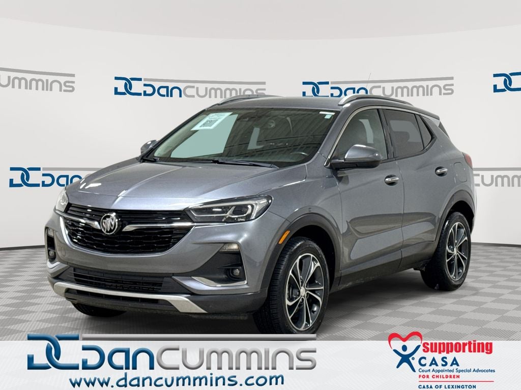 2020 Buick Encore GX Essence in Satin Steel Gray Metallic — front three-quarter view
