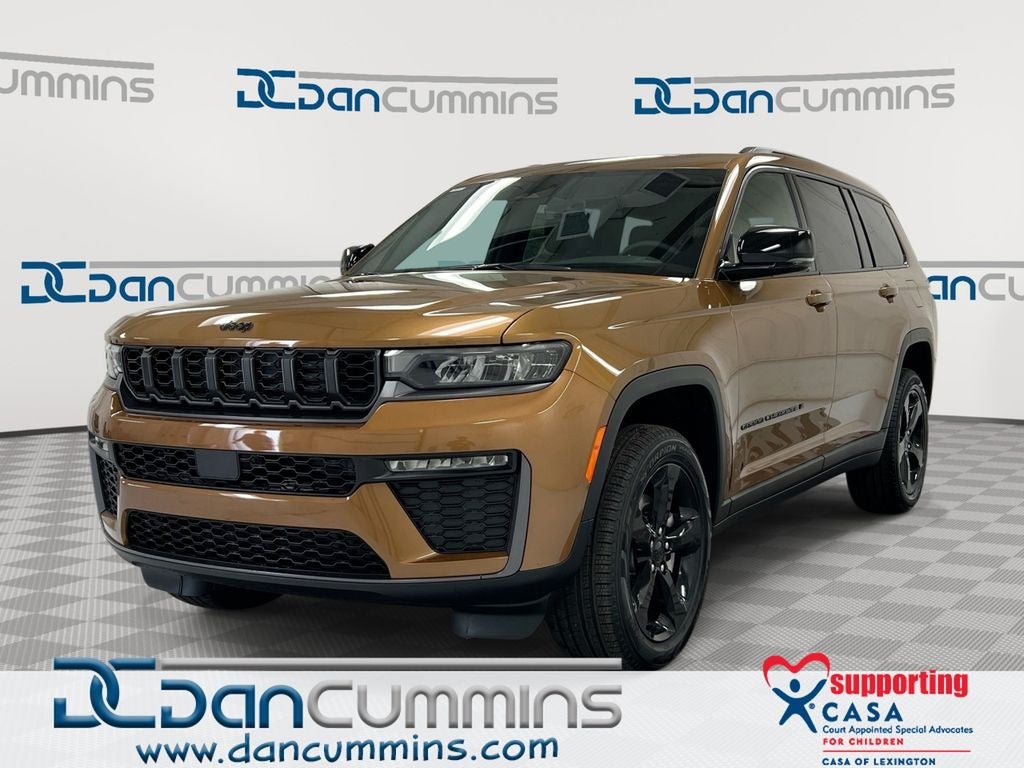 2026 Jeep Grand Cherokee L Limited in Copper Shino Metallic Clear-Coat Exterior Paint — front three-quarter view