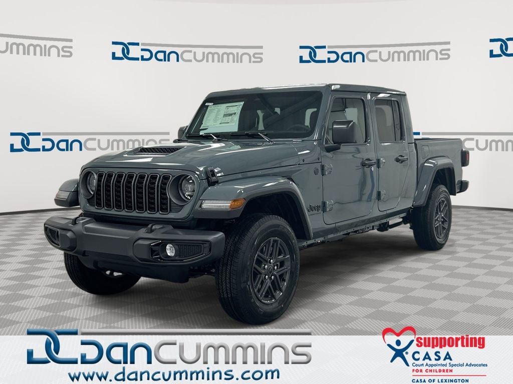 2026 Jeep Gladiator Sport S in Anvil Clear-Coat Exterior Paint — front three-quarter view