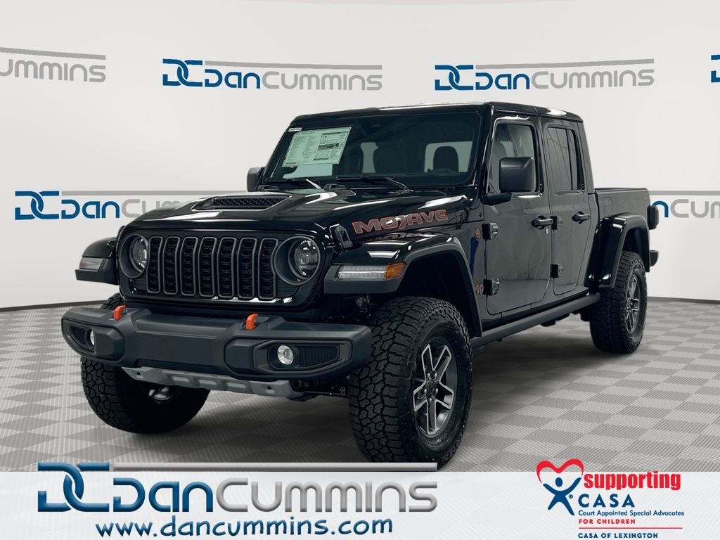 2026 Jeep Gladiator Mojave in Black Clear-Coat Exterior Paint — front three-quarter view