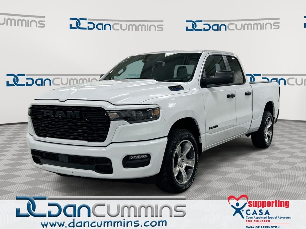 2026 RAM 1500 Express in Bright White Clear-Coat Exterior Paint — front three-quarter view