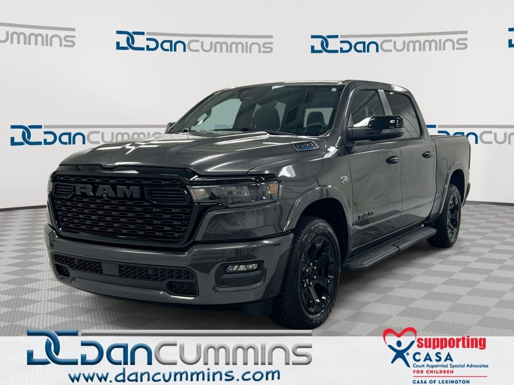 2026 RAM 1500 Big Horn/Lone Star in Granite Crystal Metallic Clear-Coat Exterior Paint — front three-quarter view