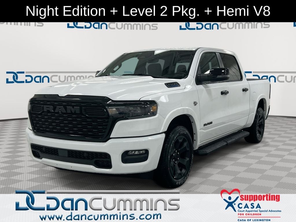 2026 RAM 1500 Big Horn/Lone Star in Bright White Clear-Coat Exterior Paint — front three-quarter view