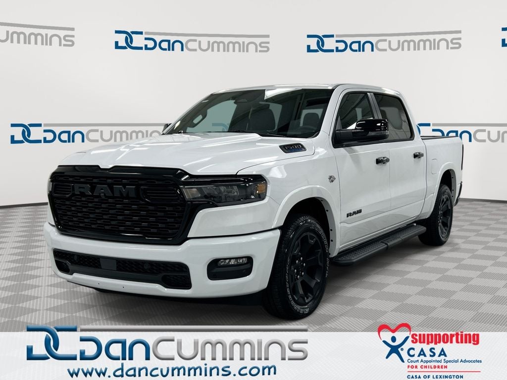 2026 RAM 1500 Big Horn/Lone Star in Bright White Clear-Coat Exterior Paint — front three-quarter view