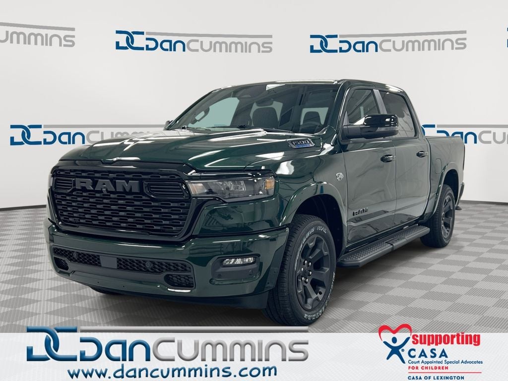 2026 RAM 1500 Big Horn/Lone Star in Serrano-Green Metallic Exterior Paint — front three-quarter view