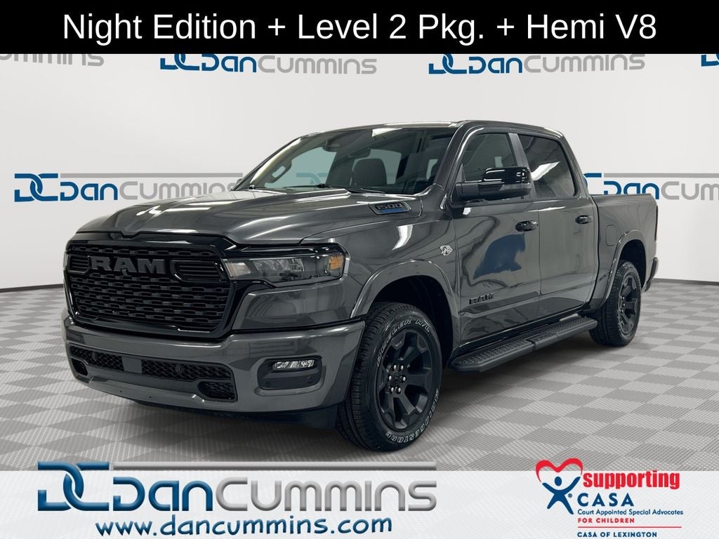 2026 RAM 1500 Big Horn/Lone Star in Granite Crystal Metallic Clear-Coat Exterior Paint — front three-quarter view